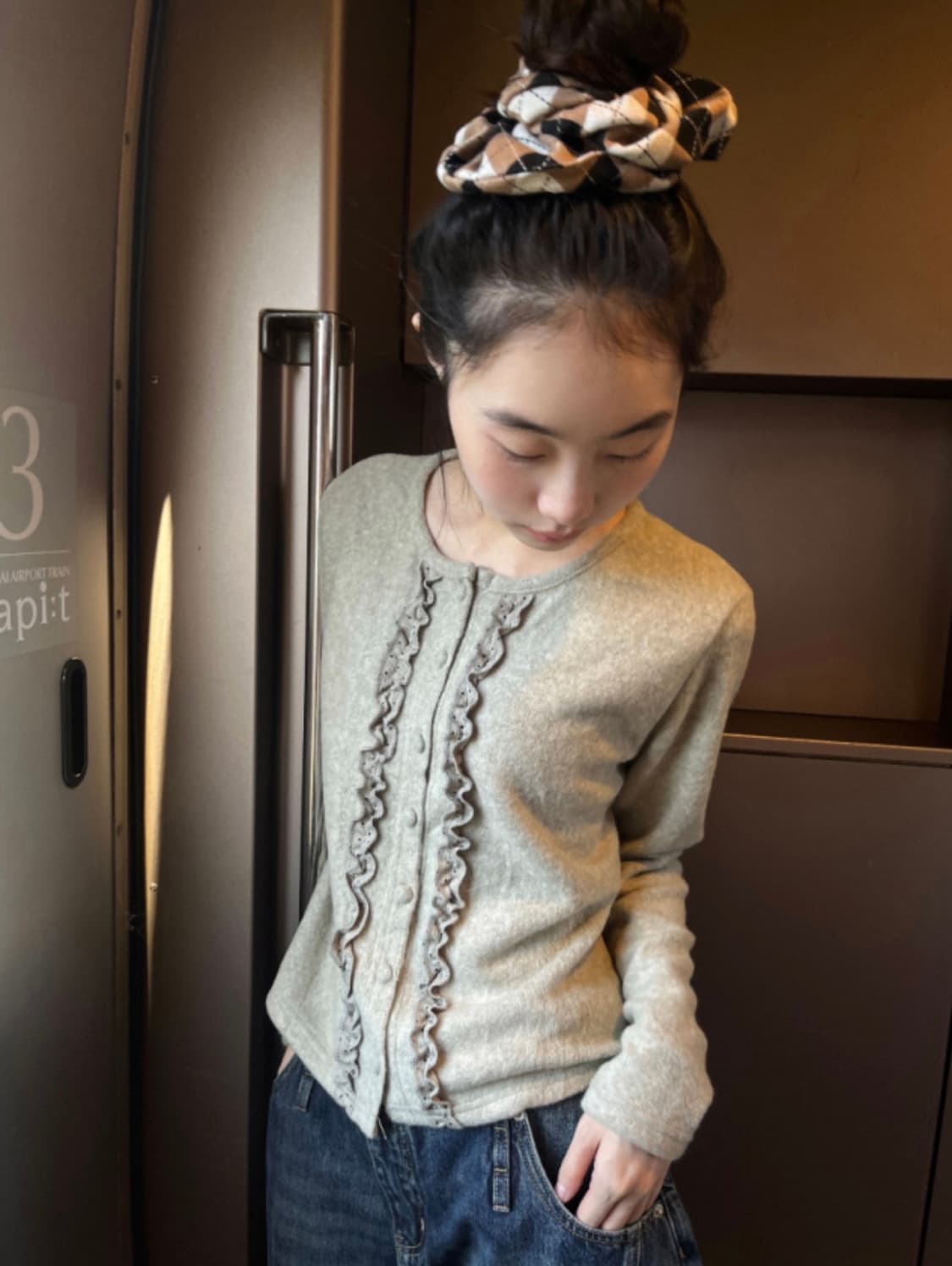 김아홉 green apple pluffy CD 가디건 팔아요 상품이미지2