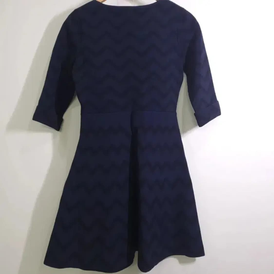 마쥬 네이비 지그재그 패턴 원피스 2사이즈 상품이미지6