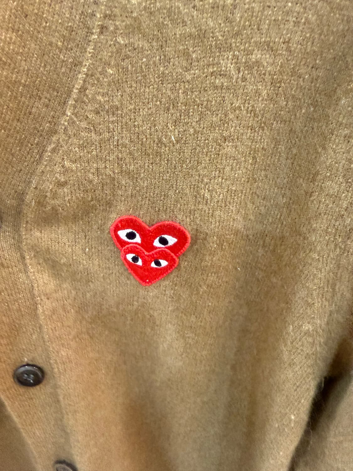 95 정품 꼼데가르송 더블 레드와펜 가디건 팝니다 상품이미지3