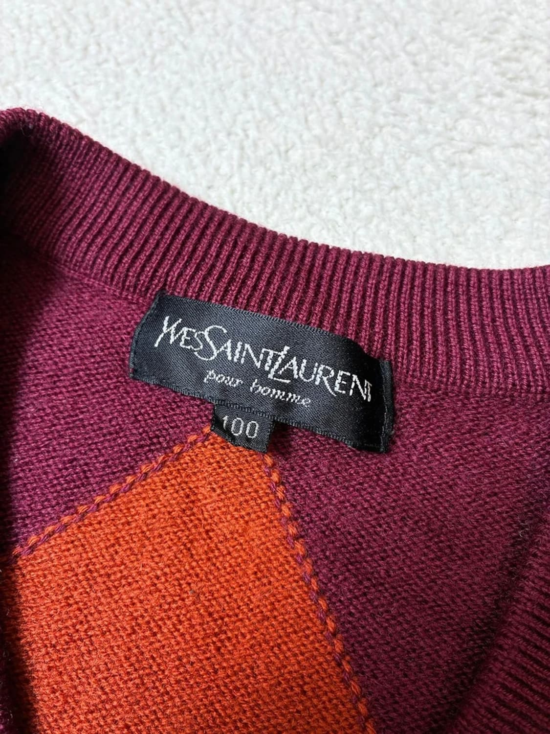 입생로랑 00's Y2K 크롭 다이아체크 니트 PN7308 상품이미지5