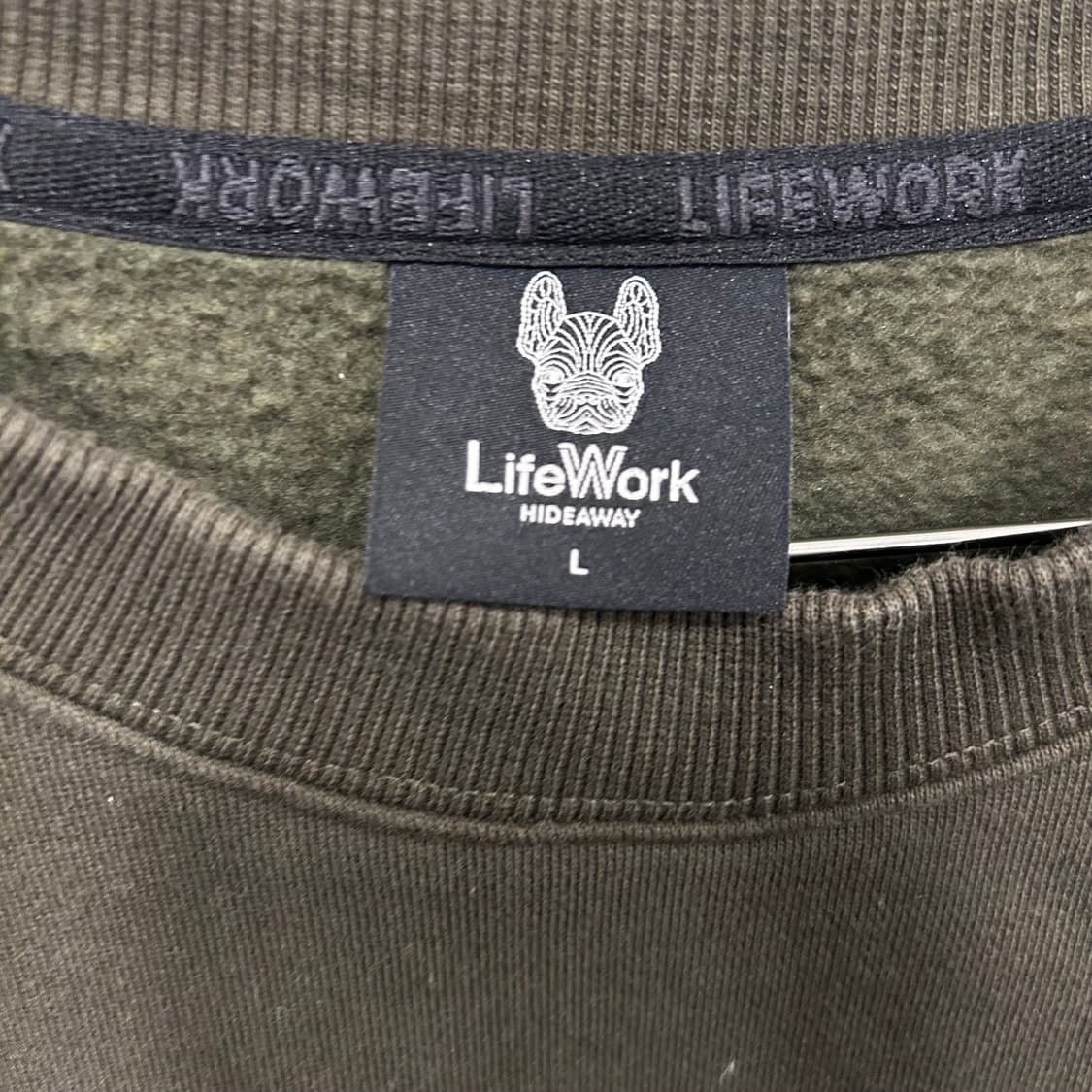 라이프워크 윙 로고 기모 오버핏 맨투맨 상품이미지3