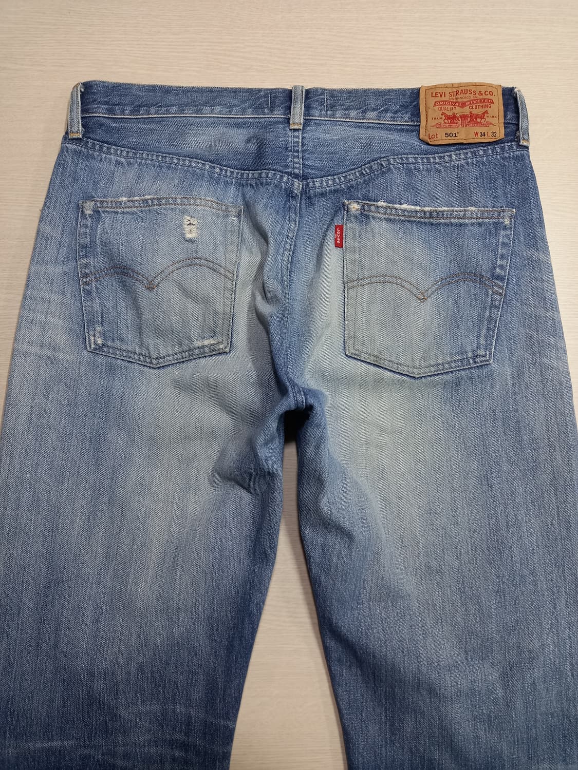 34 리바이스501 1966에디션 데미지워싱 일자진 34-567 상품이미지4