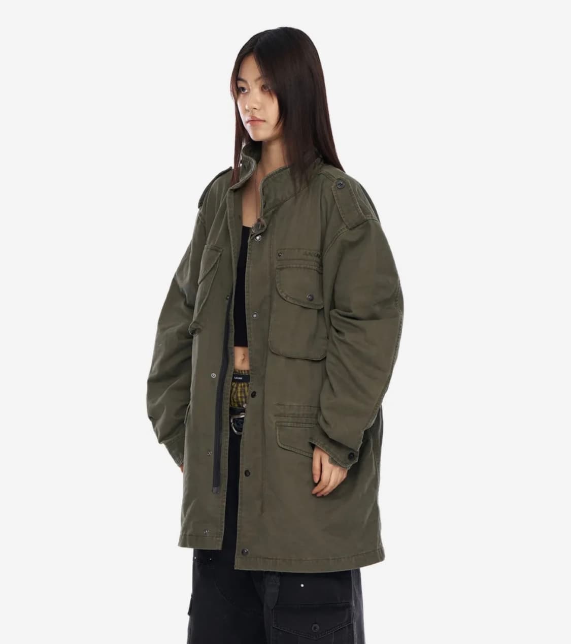 아캄Washed Field Jacket (Khaki) 워시드 필드 자켓 상품이미지2