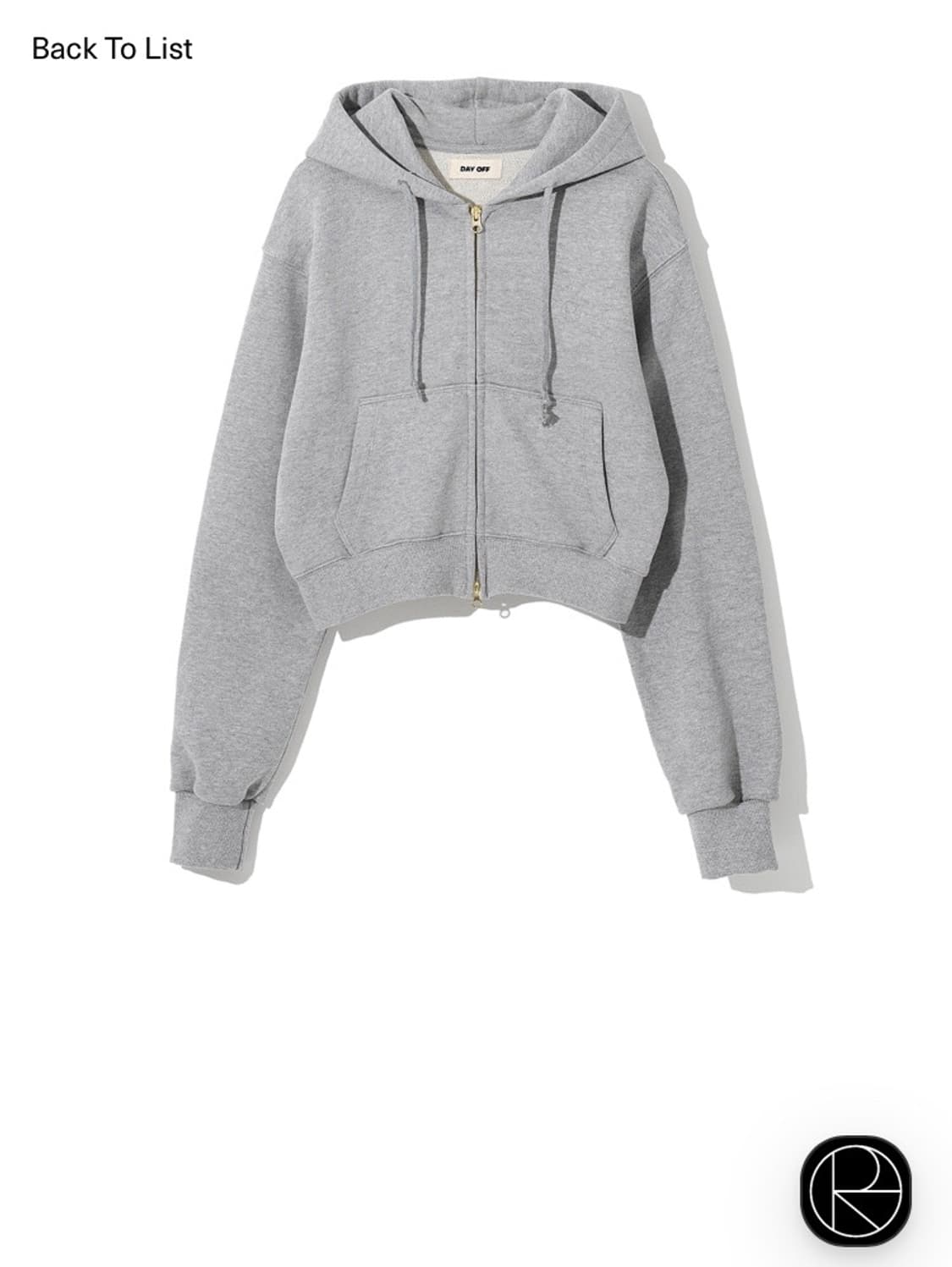 Ore 오어 크롭 후디점퍼 그레이 상품이미지1