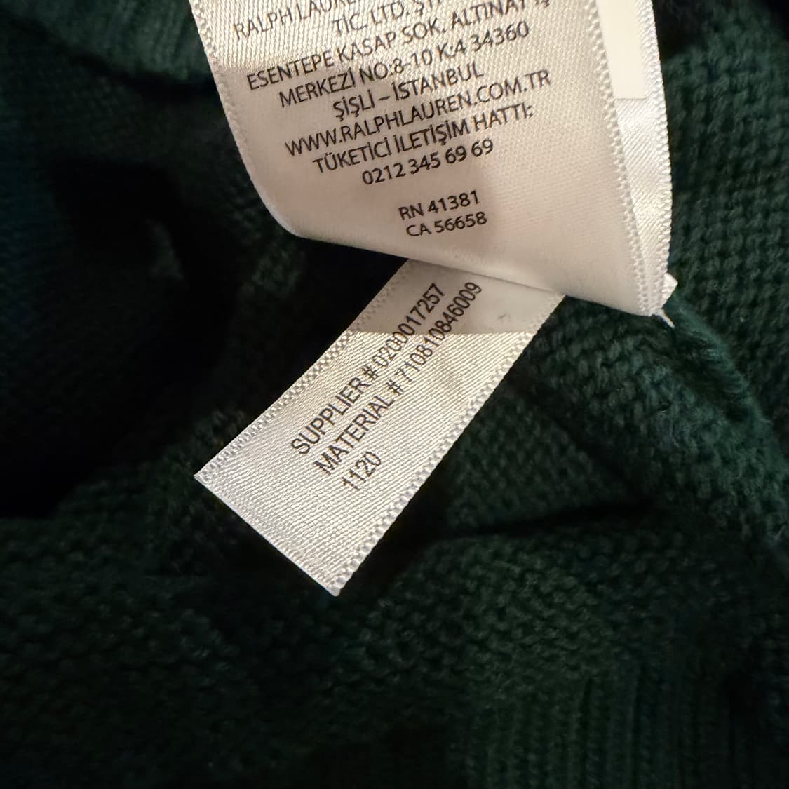 폴로 랄프로렌 레드 미니포니 딥그린 니트  상품이미지6