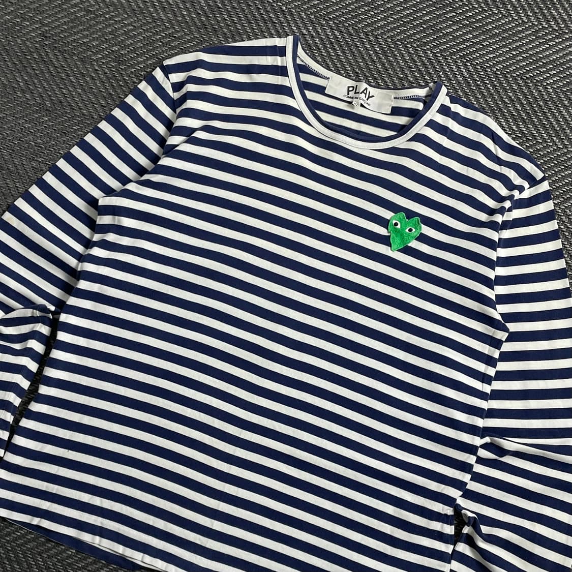 꼼데가르송 스트라이프 그린 와펜 긴팔 티셔츠y 4335 상품이미지1