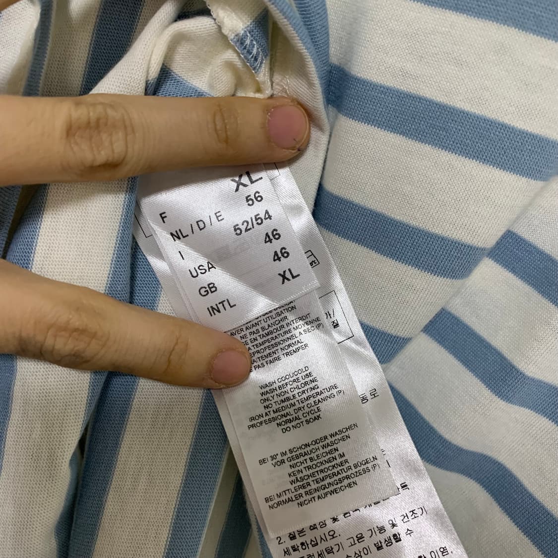 세인트제임스 스트라이프 롱슬리브 빈티지 스카이블루 XL 상품이미지4