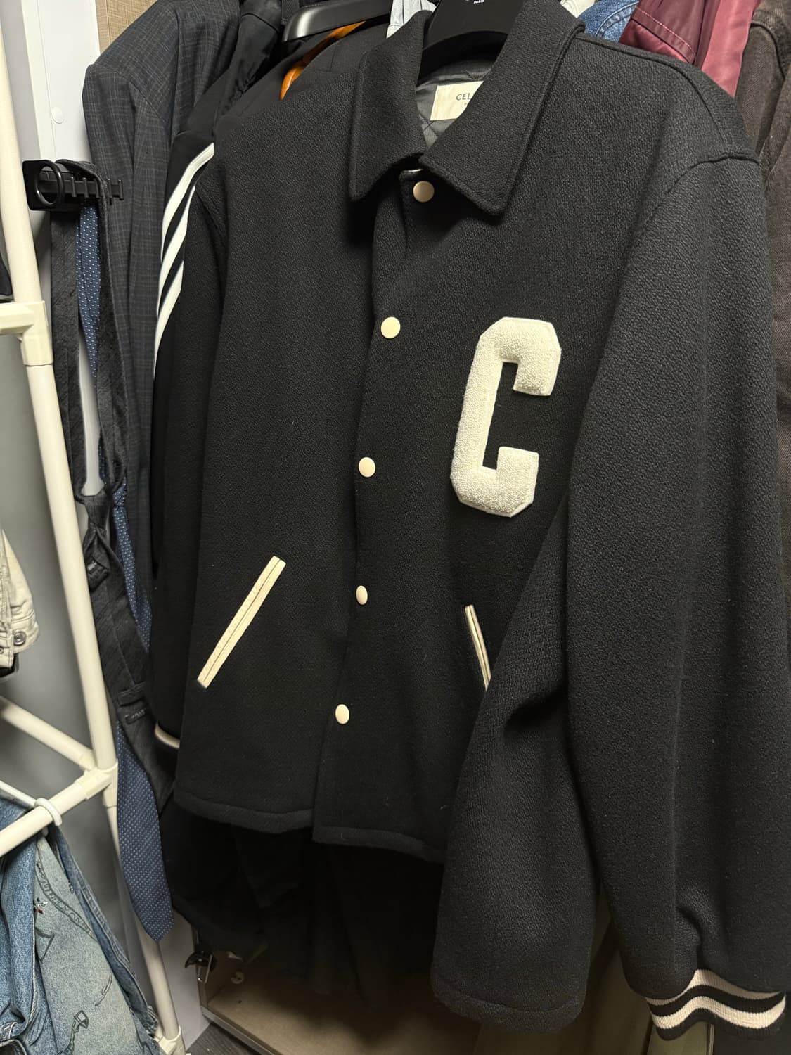 셀린 울 테디 베이스볼 자켓 52사이즈 상품이미지4