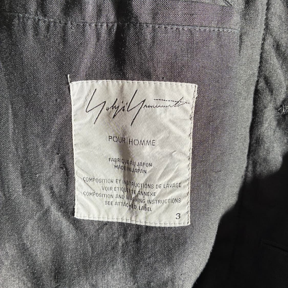 [3] 요지야마모토 뿌르옴므 린넨 밀리터리 재킷 상품이미지4