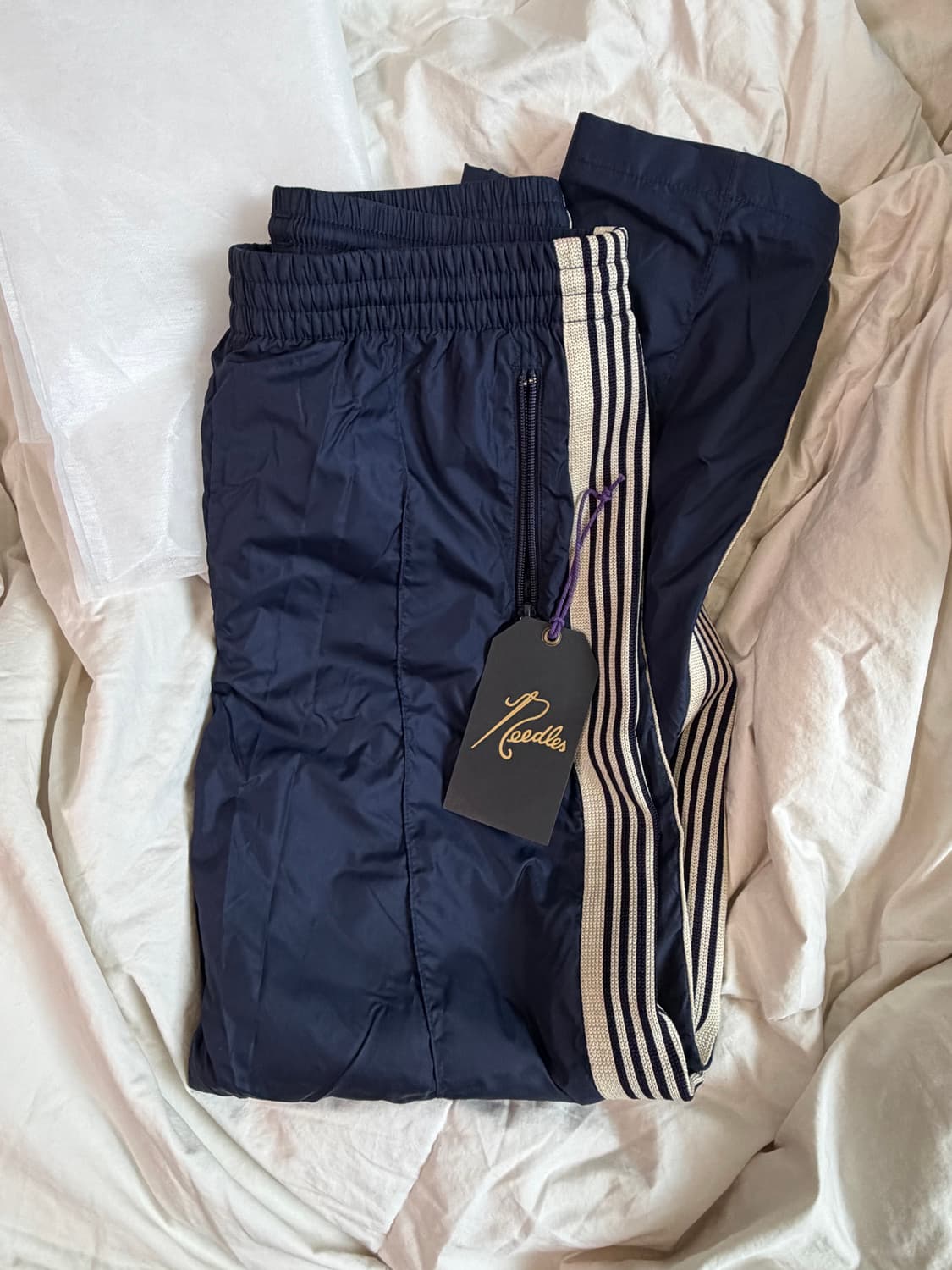 니들스 나일론 트랙팬츠 (스트레이트핏 네이비, S) 상품이미지2