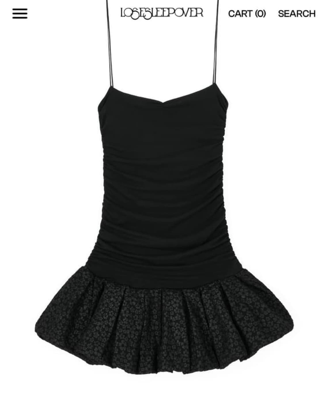 LOSESLEEPOVER Shirred Petal Mini Dress S 상품이미지1