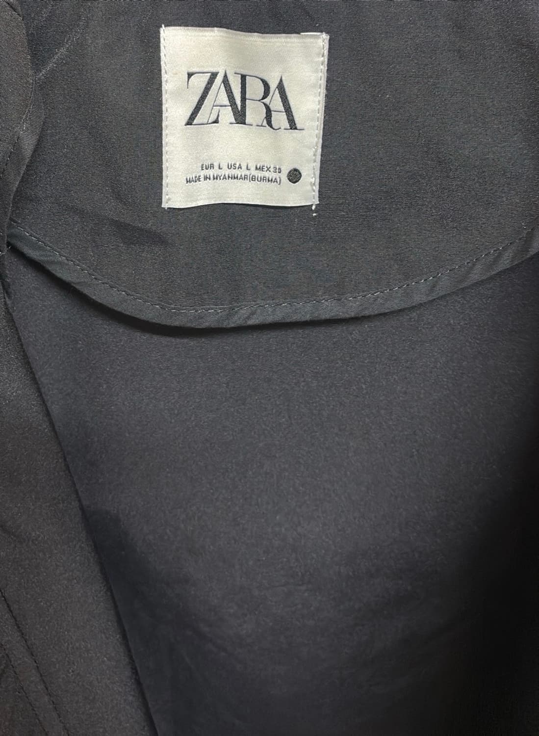 자라 블랙 후드 숏 야상 바람막이 자켓 L 상품이미지3