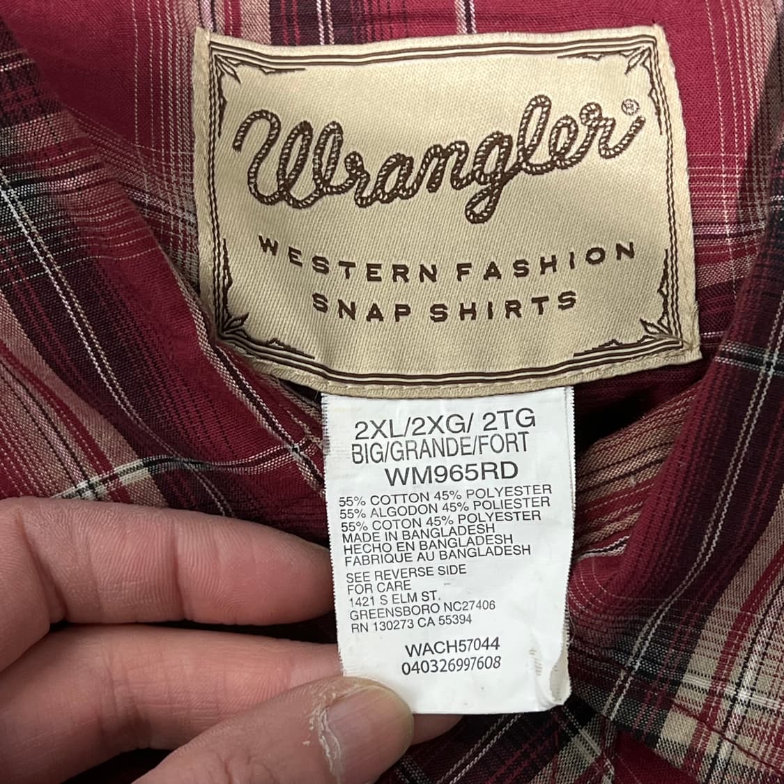 랭글러 웨스턴 체크셔츠 s10761 상품이미지5