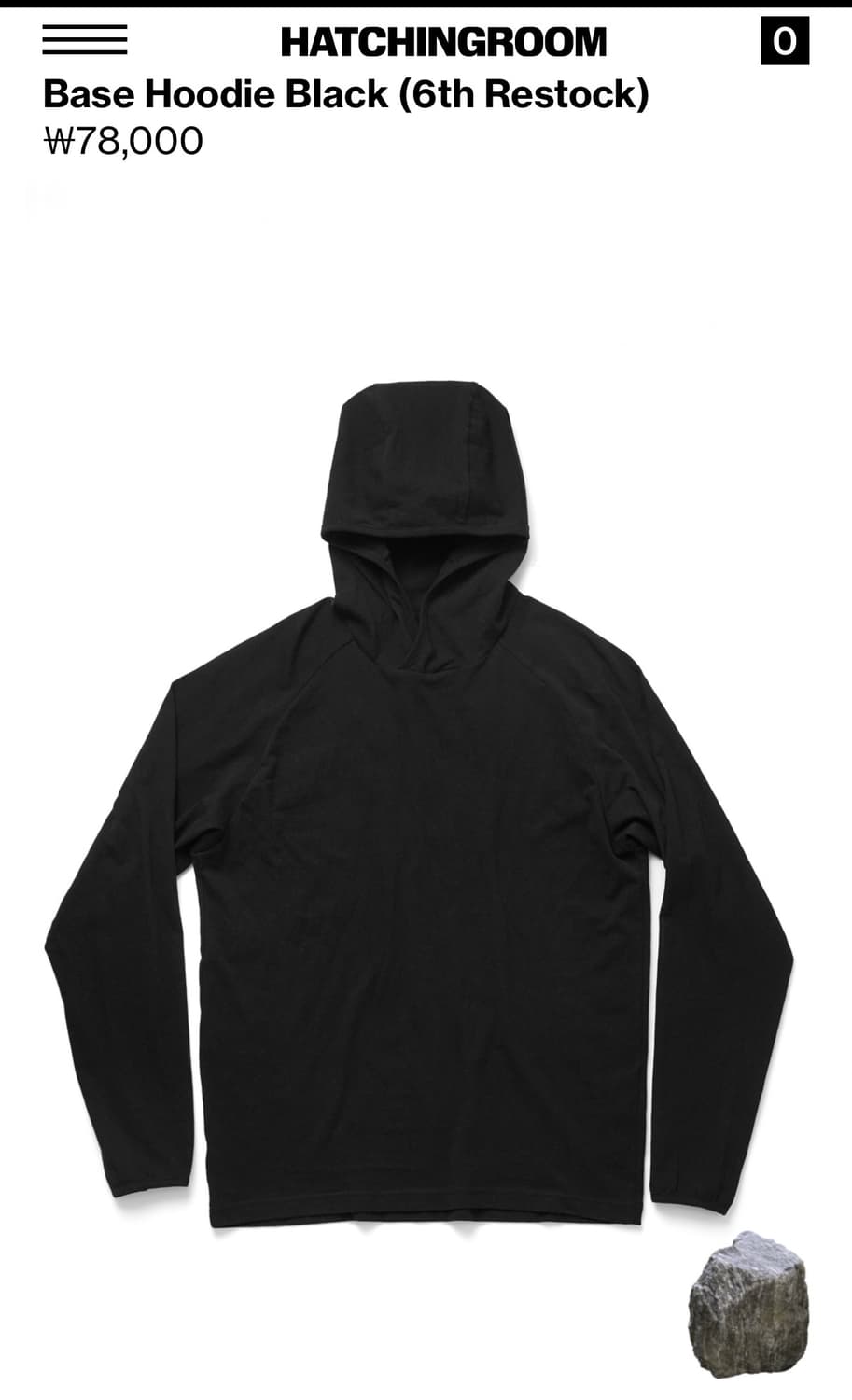 Hatchingroom Base Hoodie Black 상품이미지2