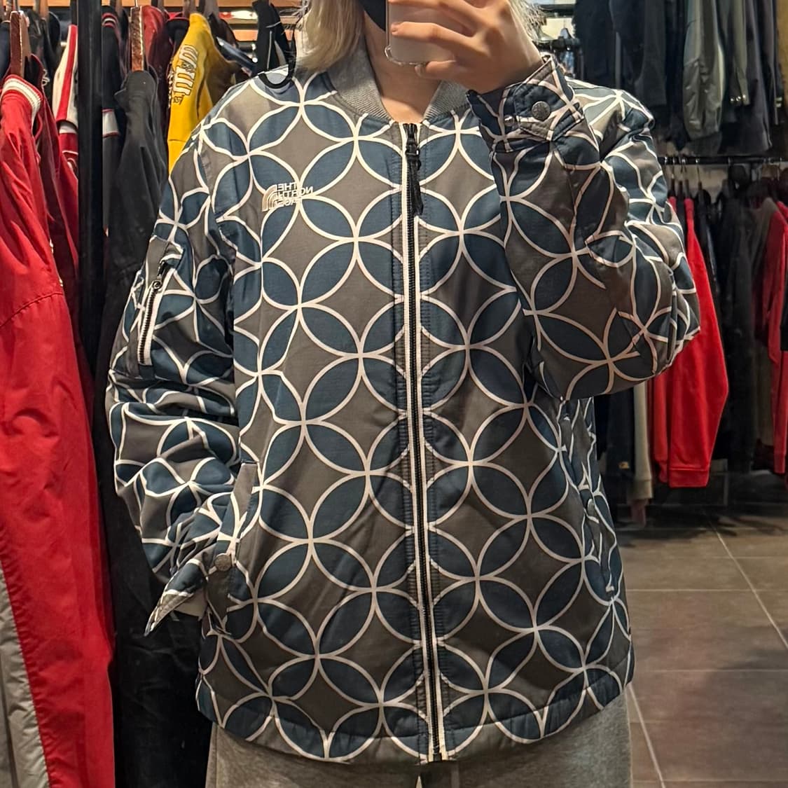 [NO.9] 노스페이스 화이트라벨 패턴 봄버 자켓 상품이미지2