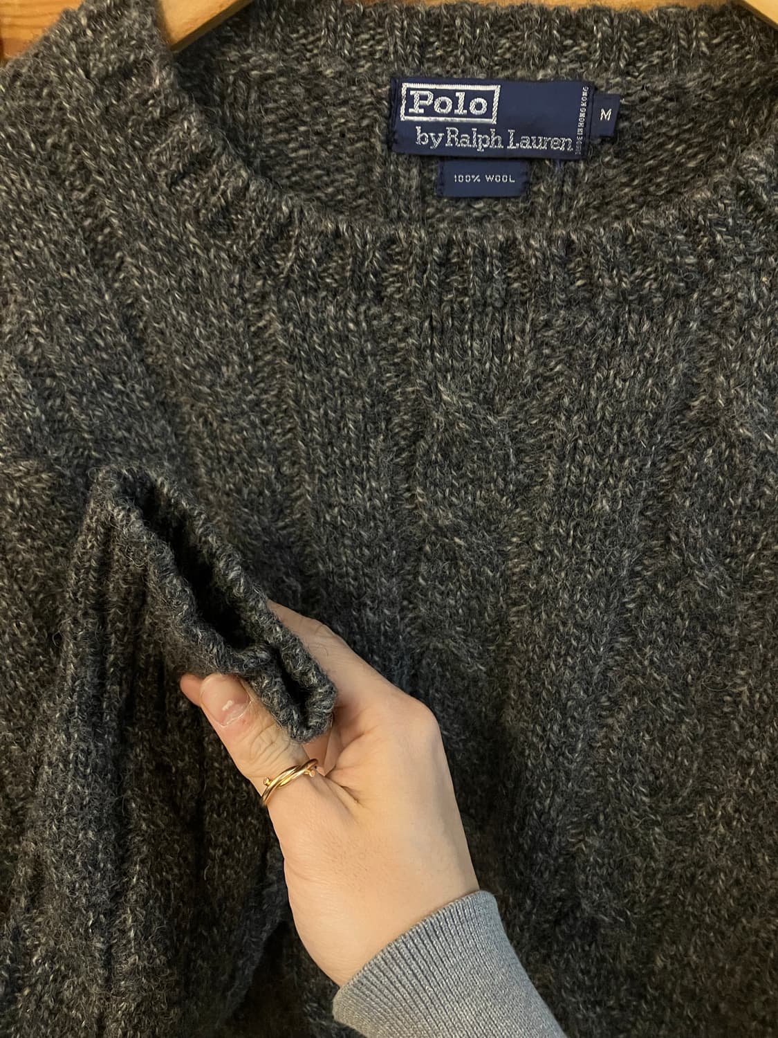 Polo Ralph lauren 랄프로렌 - 90s 케이블 헤비울 스웨터 상품이미지4