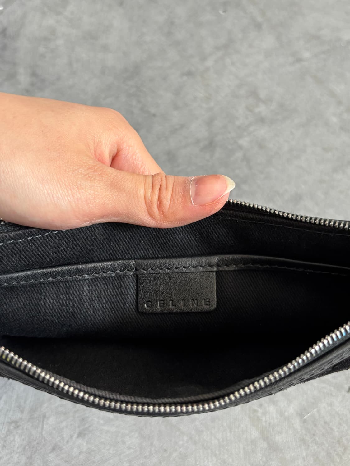 Celine 셀린느 빈티지 블랙 스웨이드 마카담 백 상품이미지8