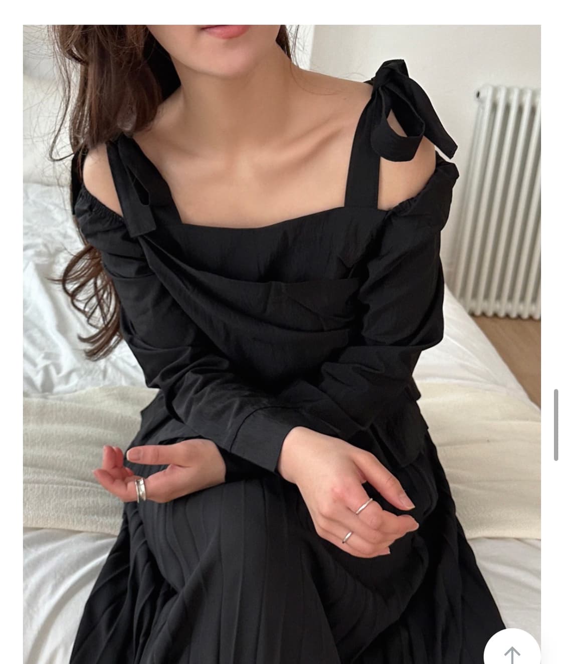 (새상품) 셀렉트한 엔젤 블라우스 오프숄더 블라우스 블랙 상품이미지2