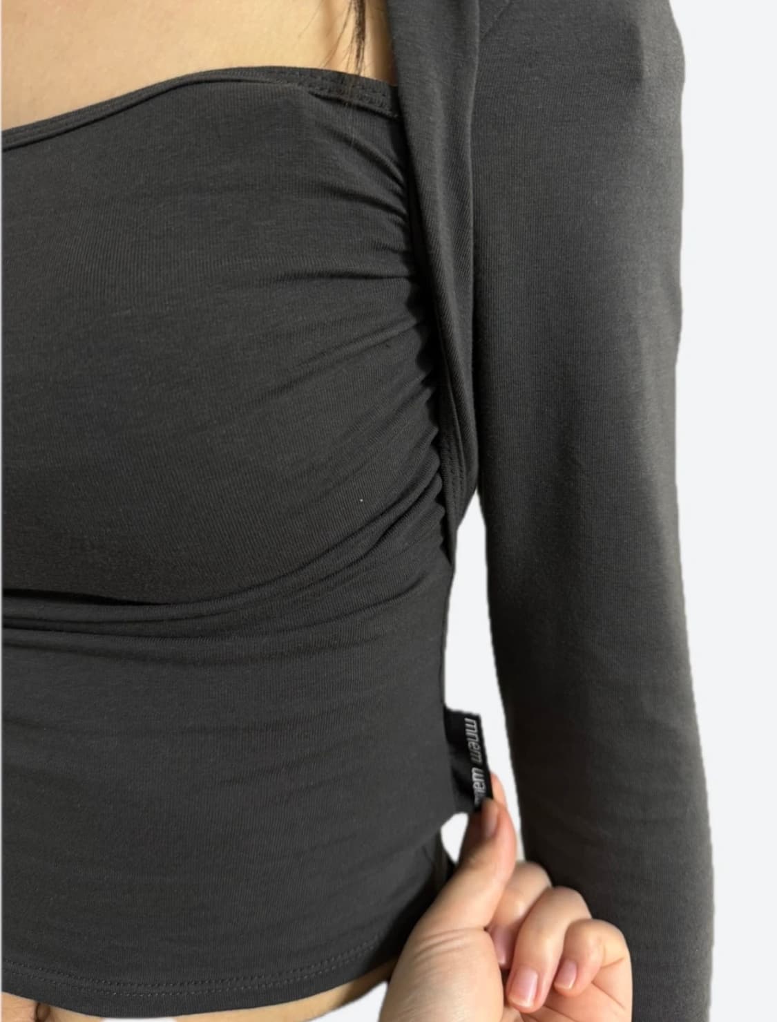 므넴 볼레로 셔링 탑 상품이미지3