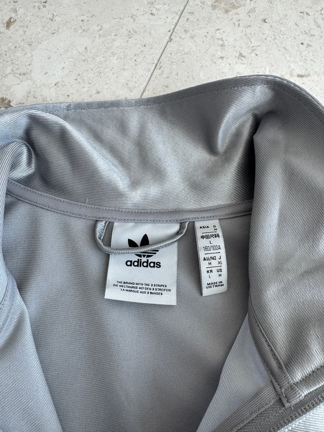 아디다스 실버 트랙 져지 집업 자켓 남성용 L  실착 2회 상품이미지4