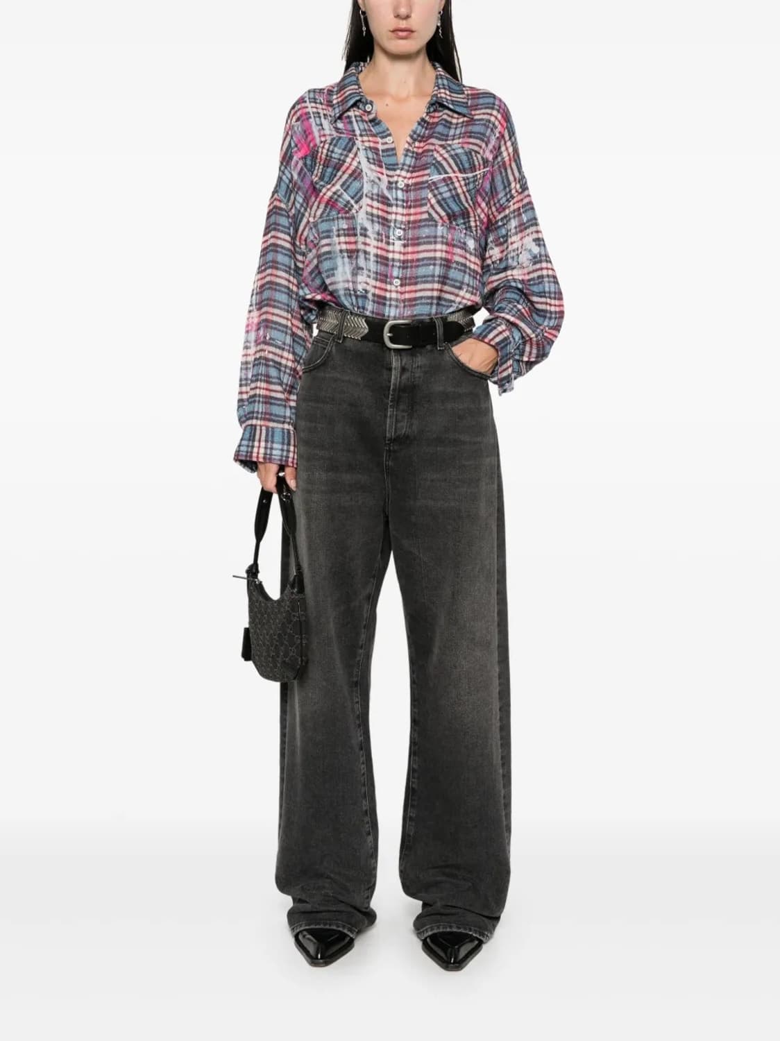 R13 25ss 드롭넥 워크셔츠 L  상품이미지5