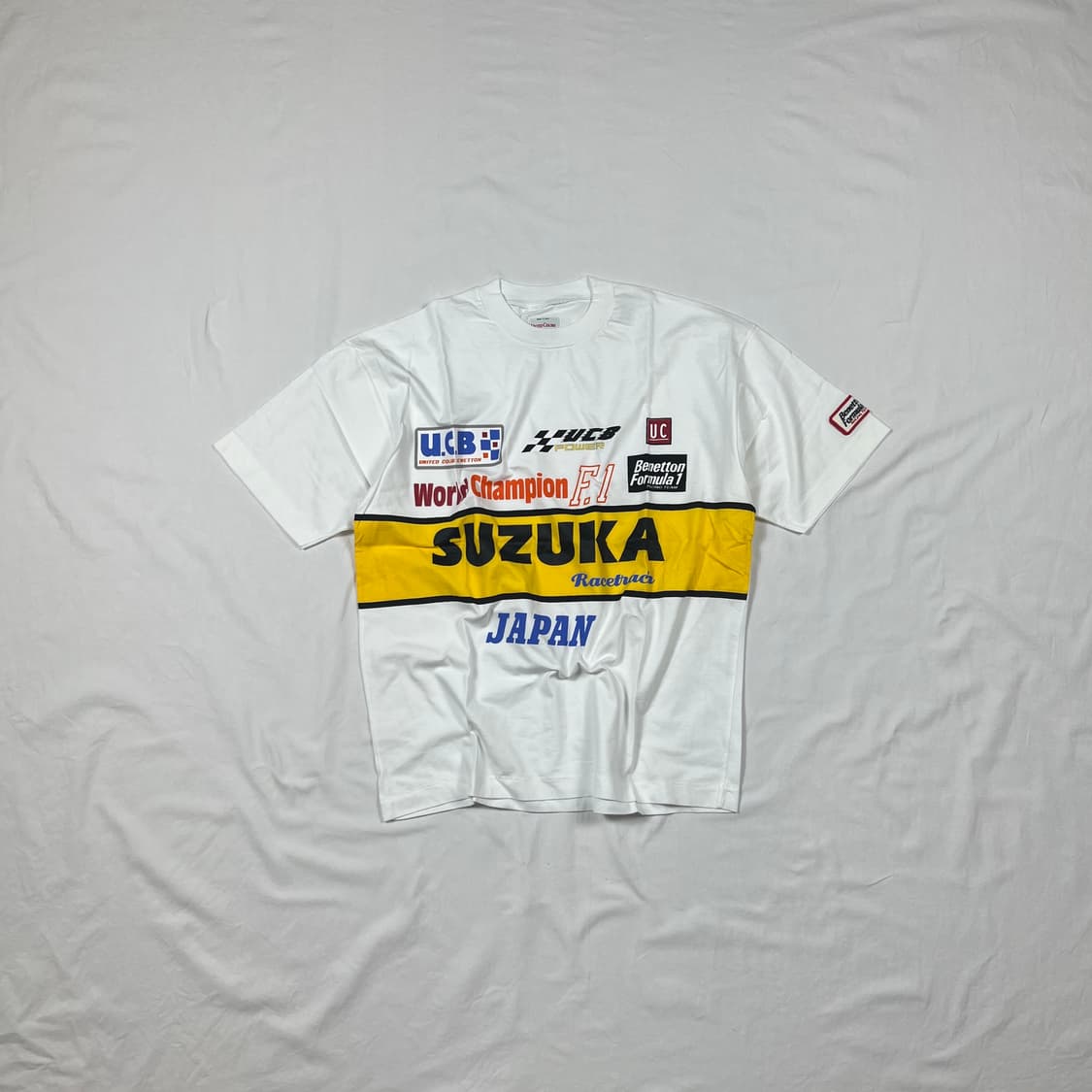 90‘s 베네통포뮬러1 suzuka 프린트 반팔티 상품이미지1