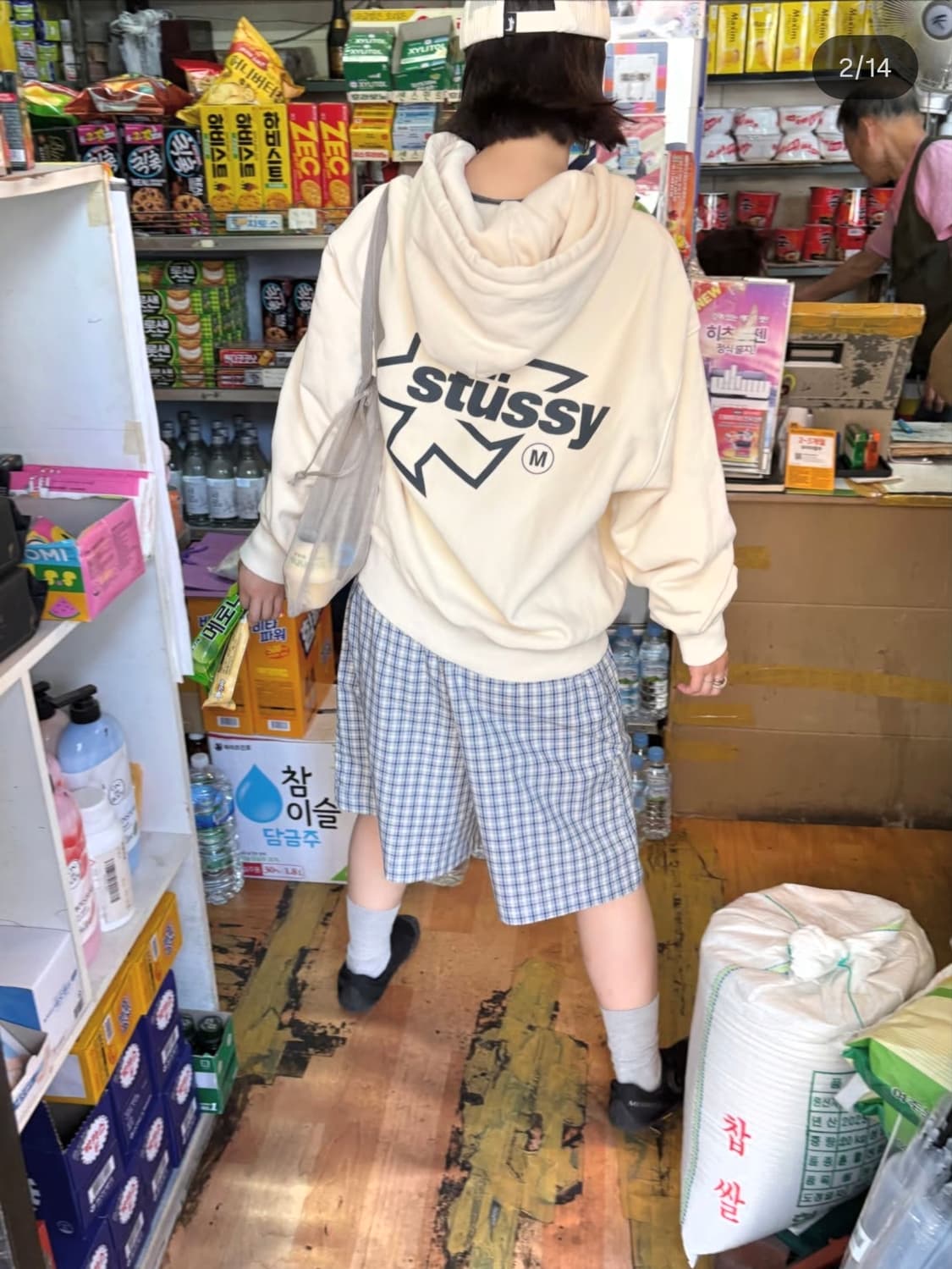 Stussy surf size zip hoodie bone M size 상품이미지1