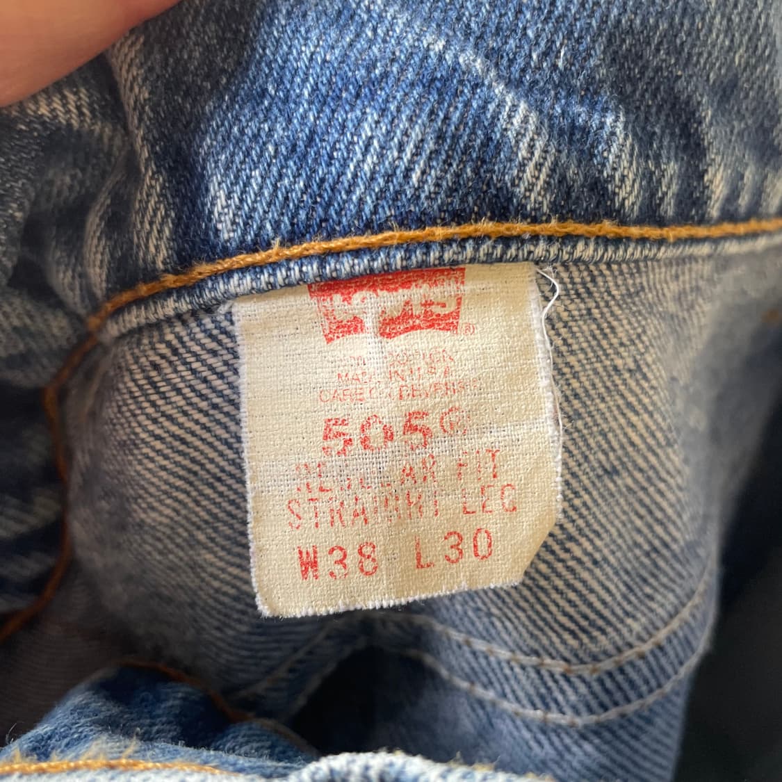 90s 리바이스 505 오렌지탭 데님팬츠 상품이미지8