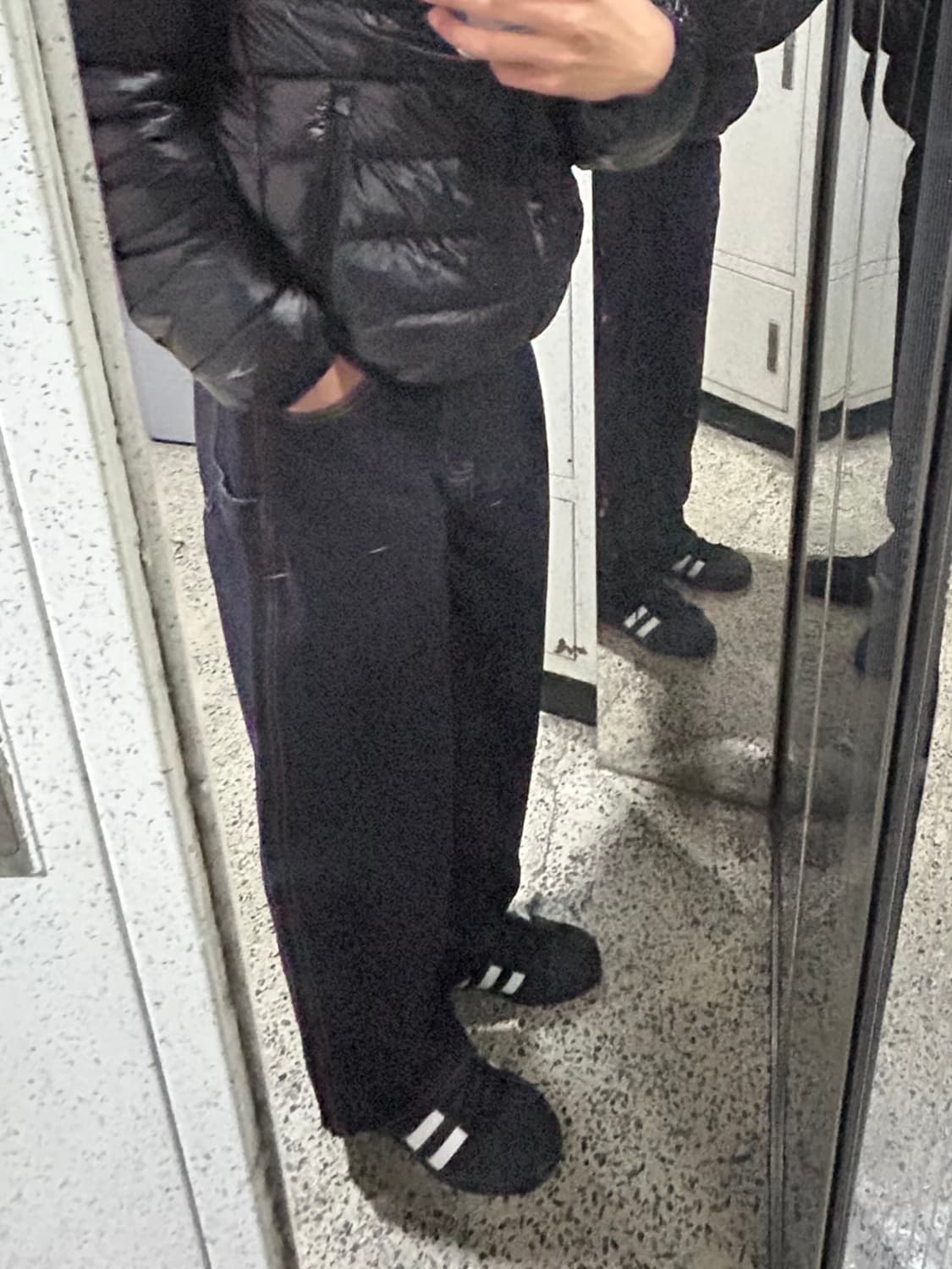 스웨이드 배기 데님 로우 인디고 상품이미지4