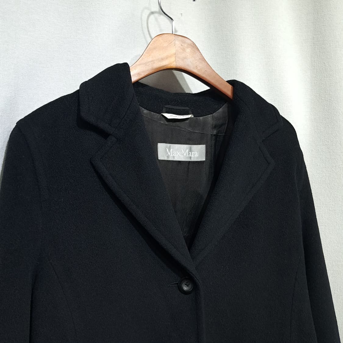 CL081 L 이태리판 막스마라 버진 울 블랙 더블 코트 상품이미지10