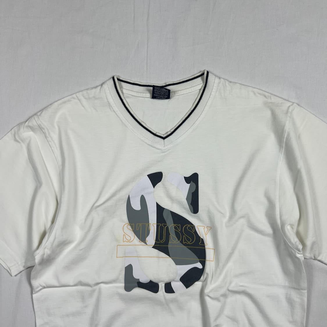 90‘s 스투시 stussy 카모 s 로고 반팔티 상품이미지2