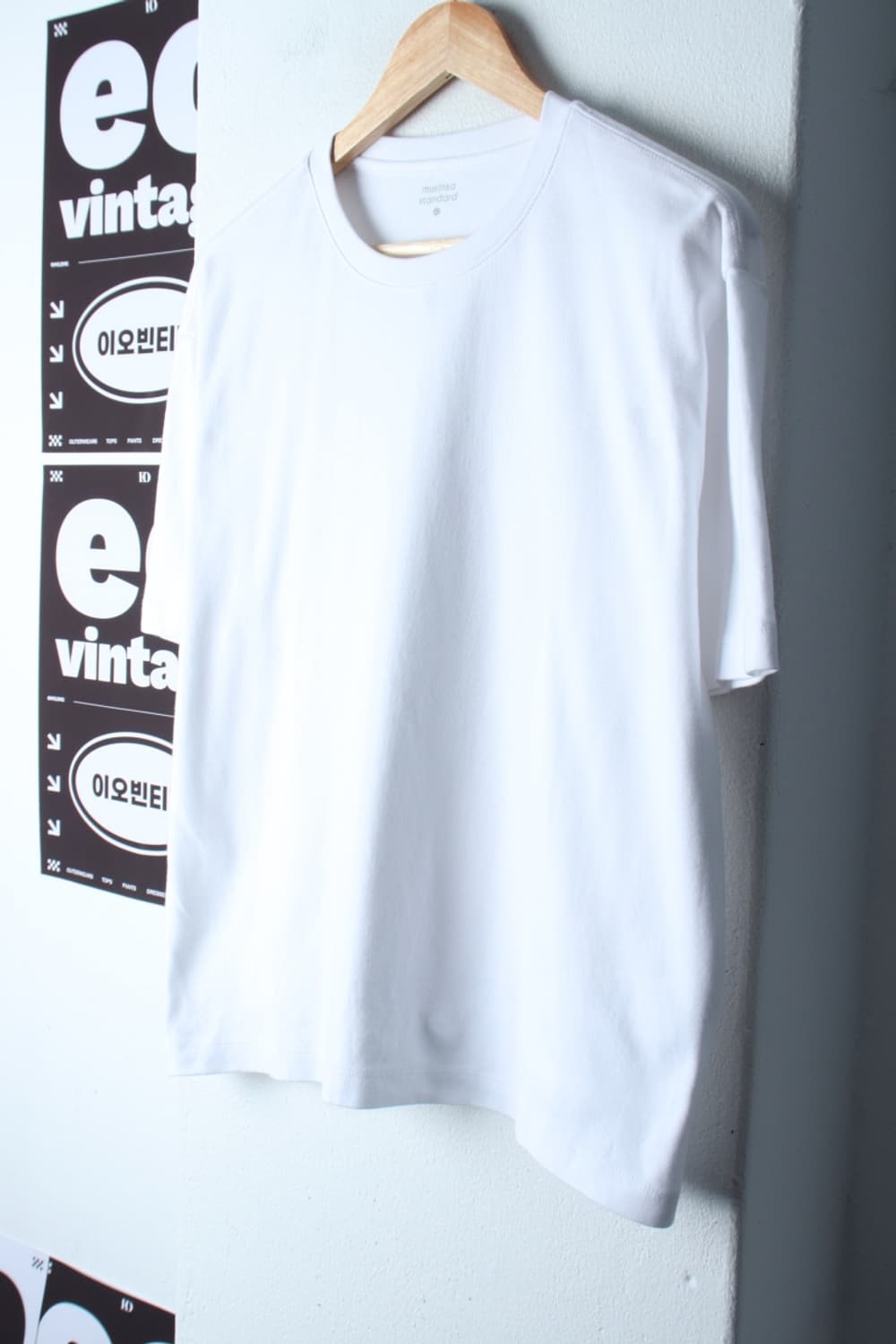 W(L-XL) 무신사 스탠다드 반팔 티셔츠 화이트 무지 기본-H32370 상품이미지1