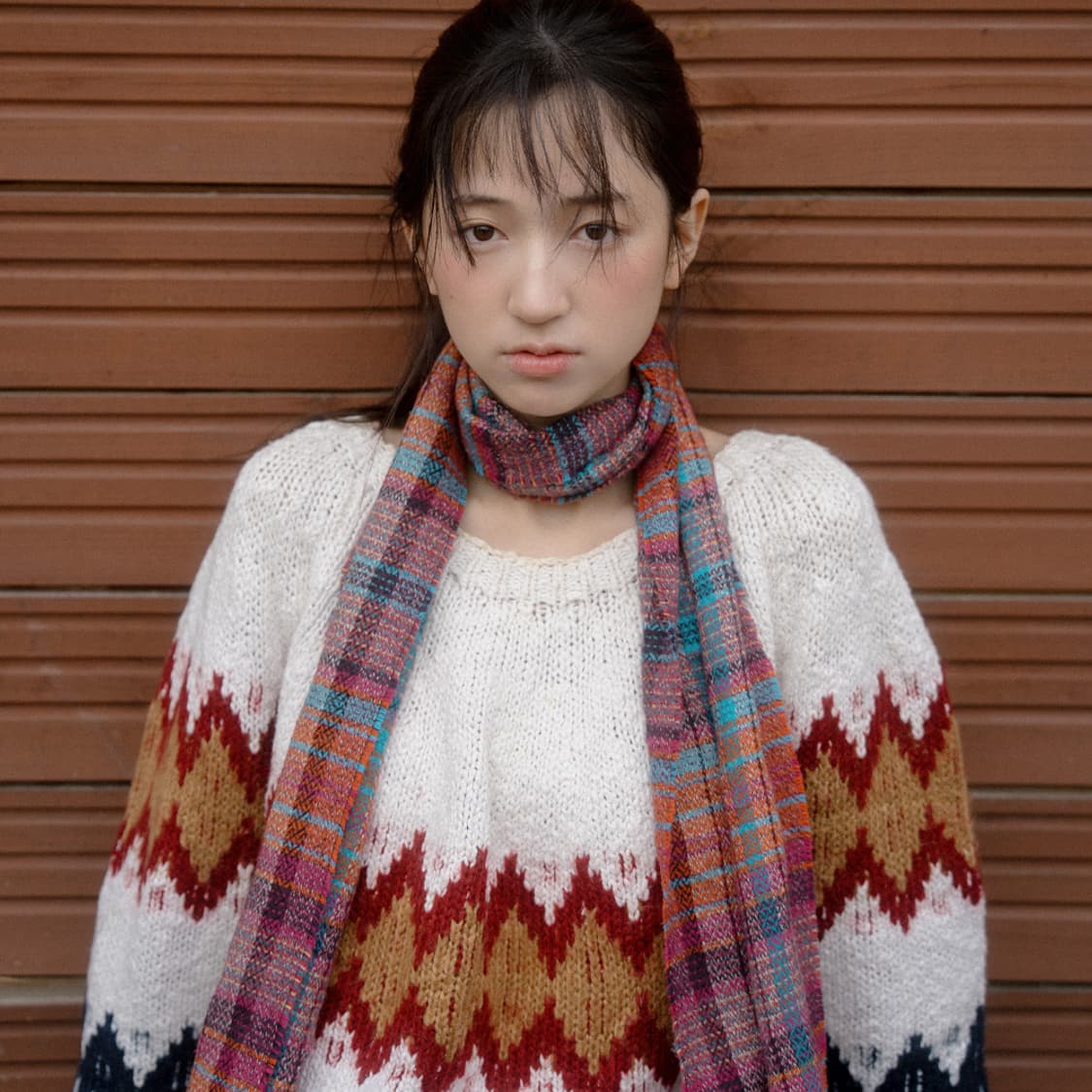 우드베리 체크 머플러 상품이미지2