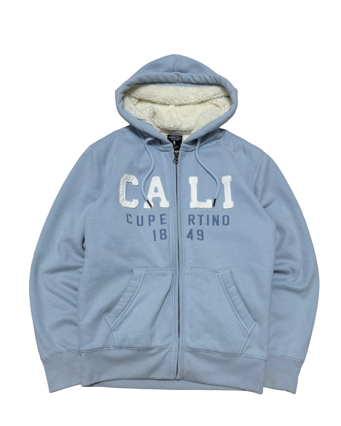 후아유 양털 스카이블루 후드집업 상품이미지1