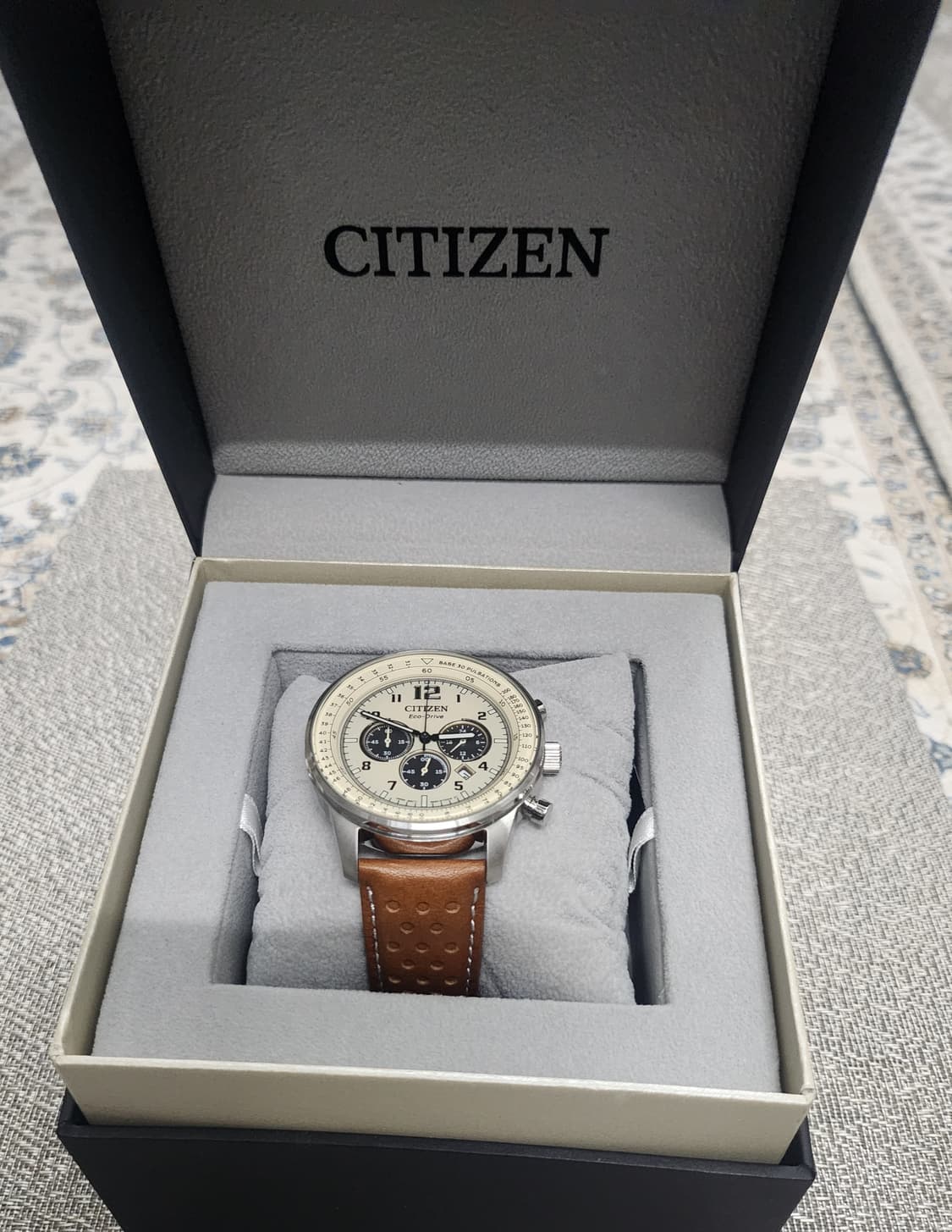 (새상품) 시티즌 에코드라이브 가죽 쿼츠시계 상품이미지1