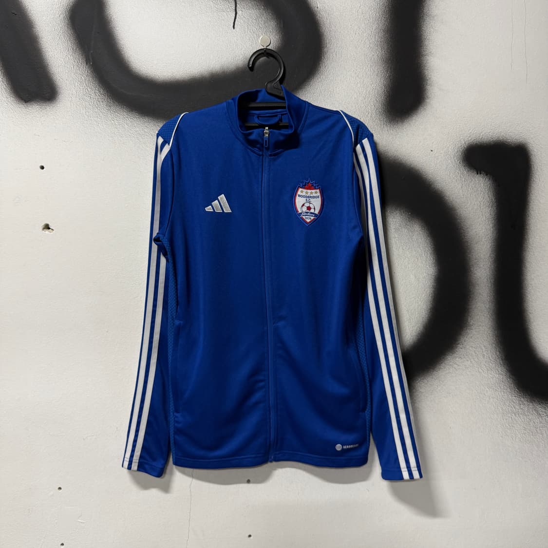 아디다스 올드스쿨 에어로레디 슬림핏 패치 싸커 집업 져지 상품이미지1