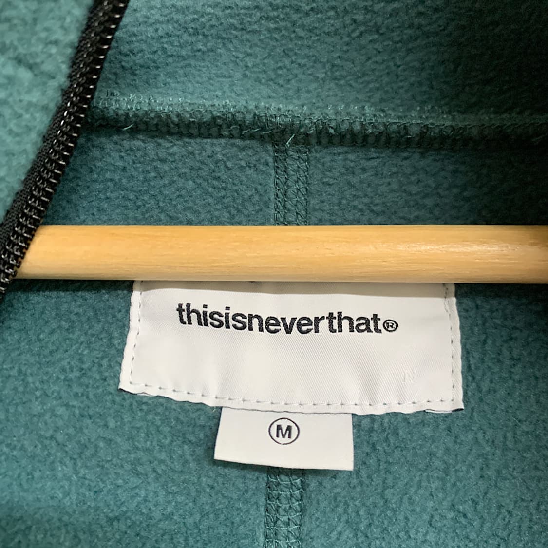 디스이즈네버댓 플리스 후드 풀오버 그린 M 상품이미지2