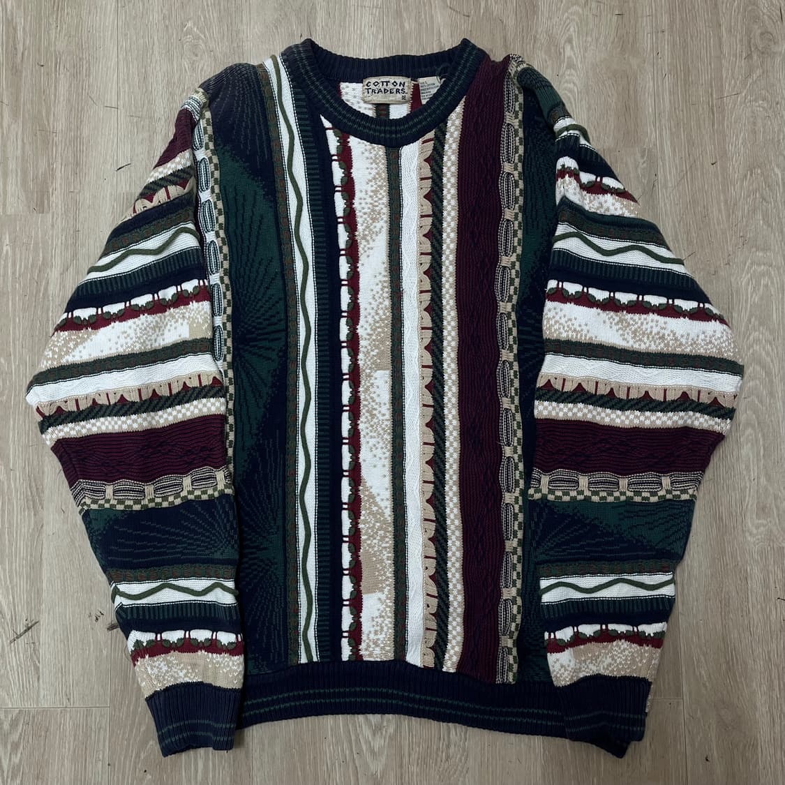 코튼 트레이더스 빈티지 아메카지 패턴 코튼 니트 L(100) 상품이미지1