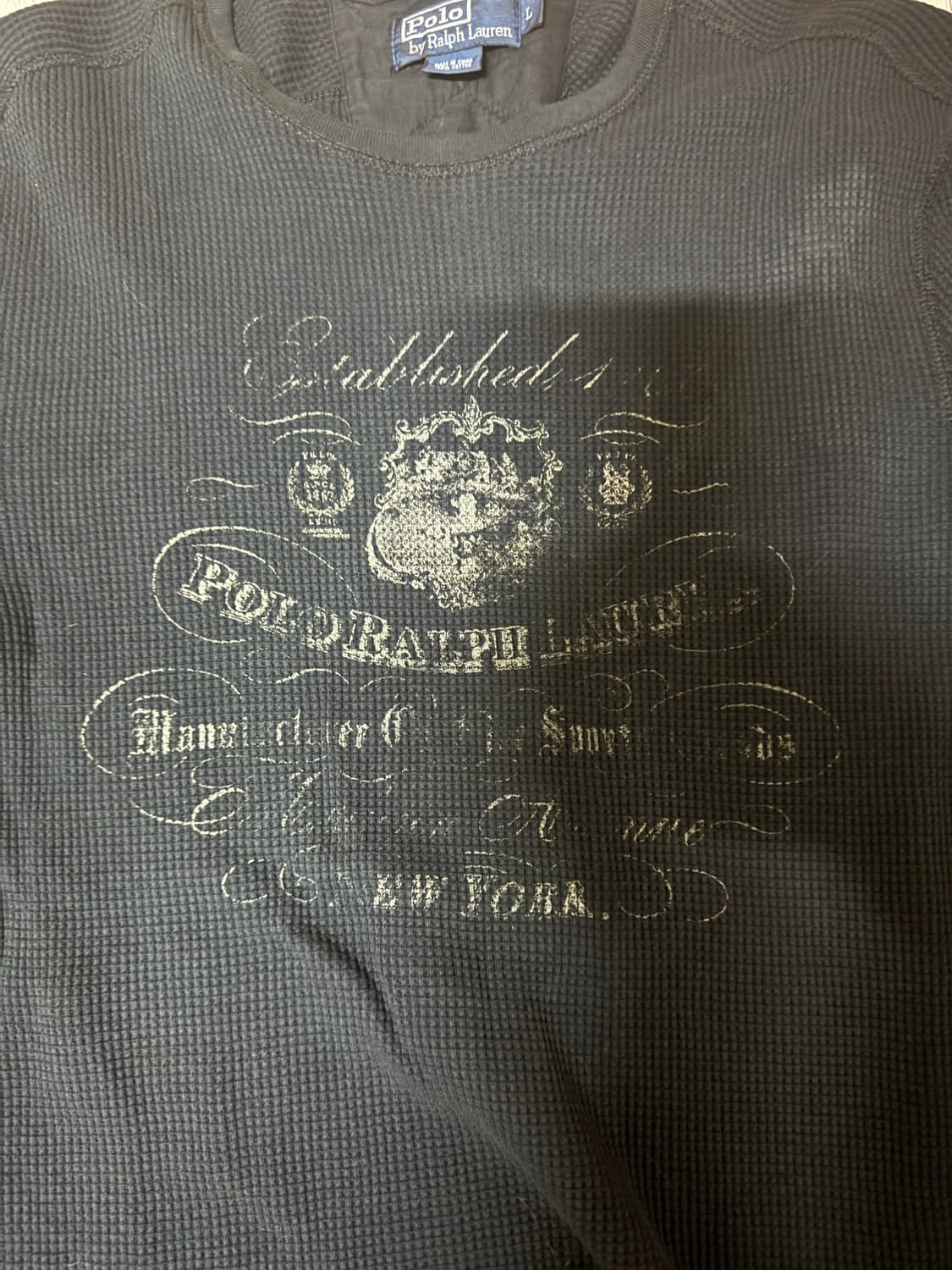 폴로랄프로렌 빈티지 와플티 l(실측) 상품이미지1