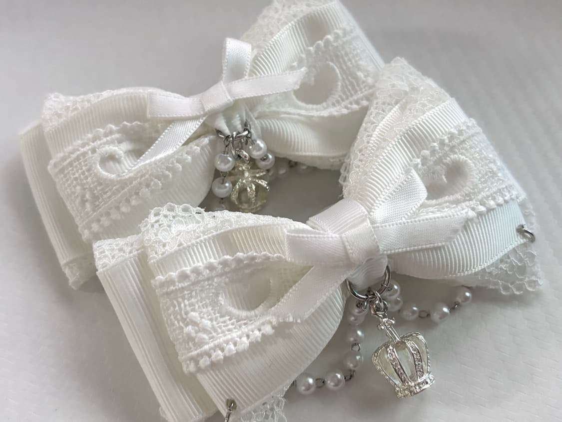 ma*rs 마즈 양산형 프릴 리본 헤어핀 로리타 상품이미지1