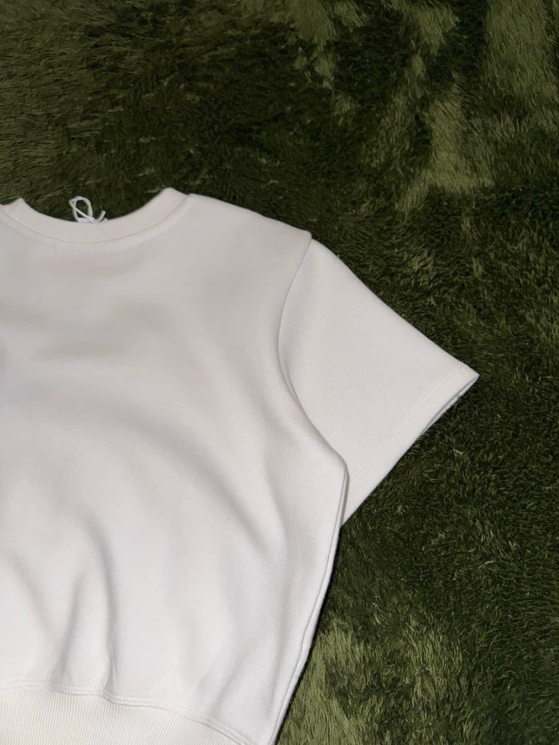 [S] AAPE 에이프 바이 베이프 크롭 스웻 탑 화이트 상품이미지9