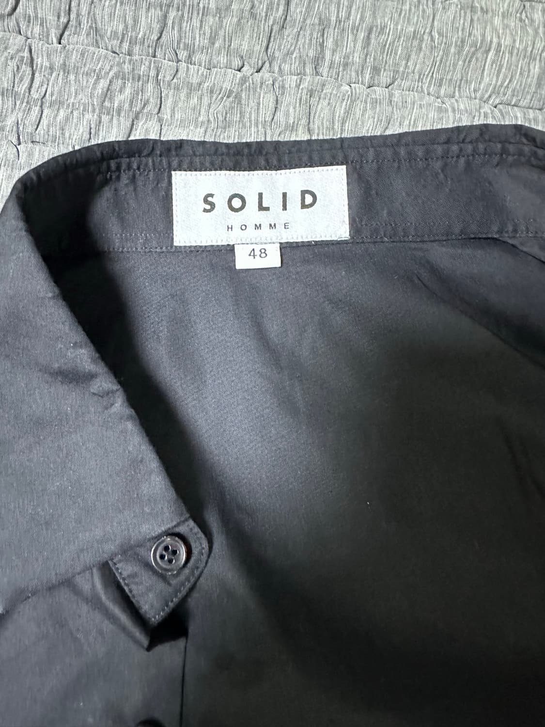 솔리드옴므 블랙 셔츠 48사이즈 상품이미지3