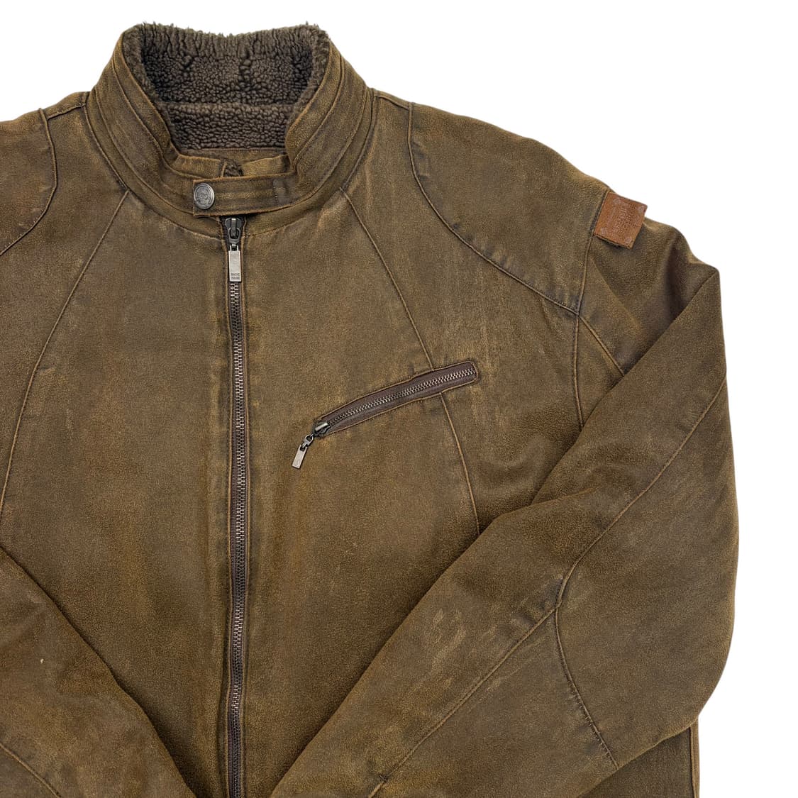 Basic House 빈티지 스웨이드 하이넥 자켓 XL 상품이미지2