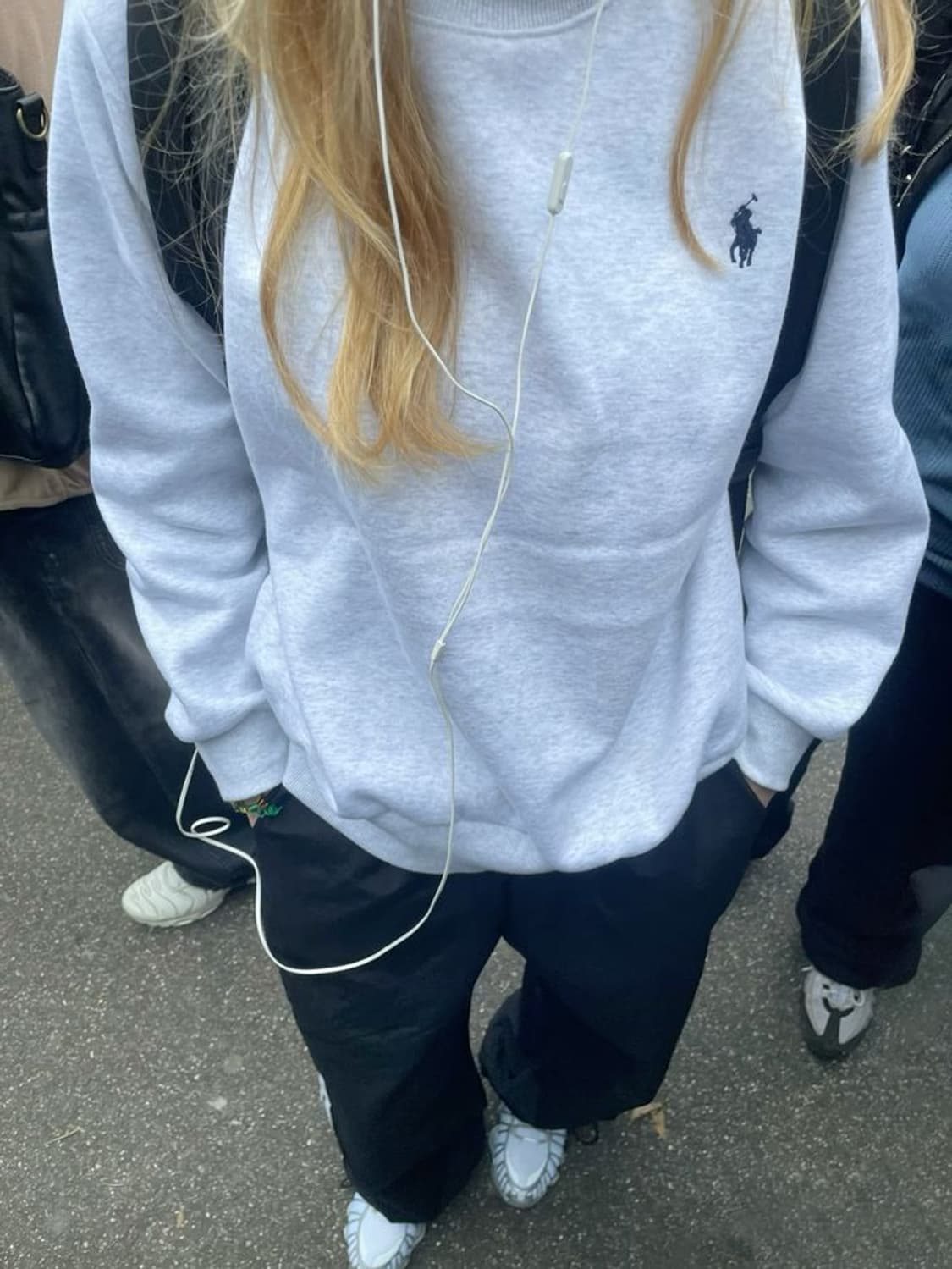 폴로 그레이 후드티 상품이미지1