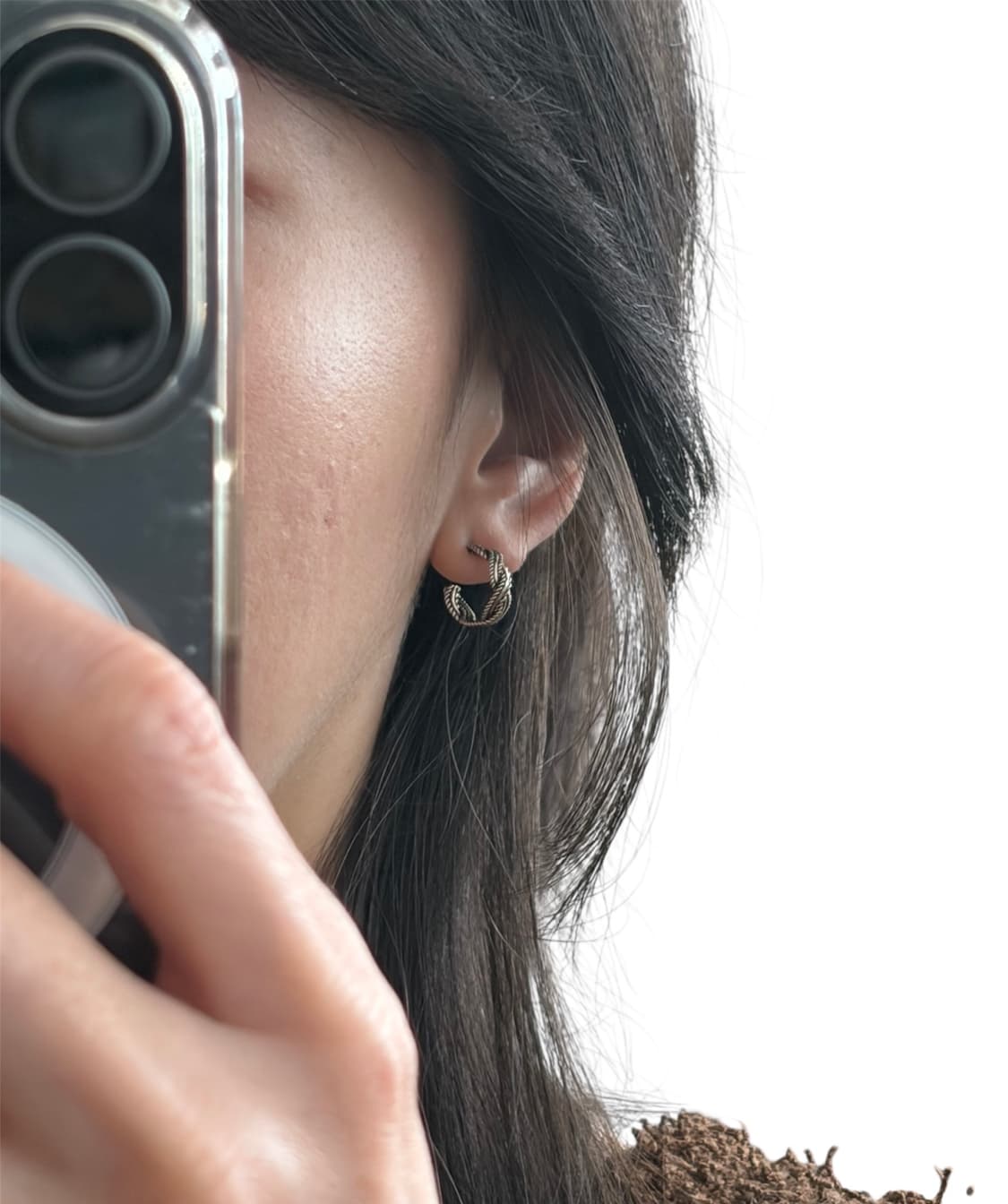 트위스트 로프 후프 귀걸이 (925 Silver) 상품이미지5
