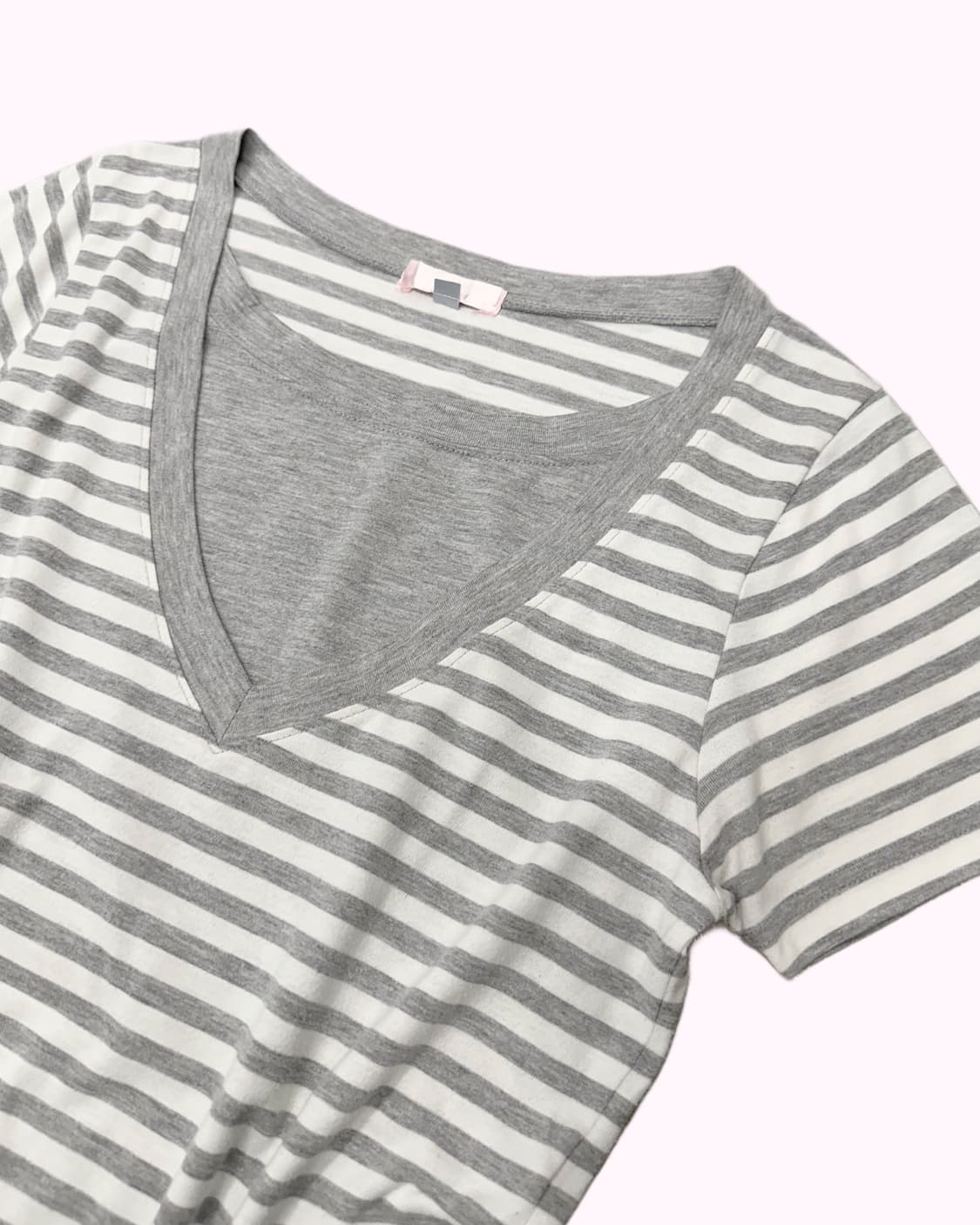layered neck stripe t-shirt 상품이미지2