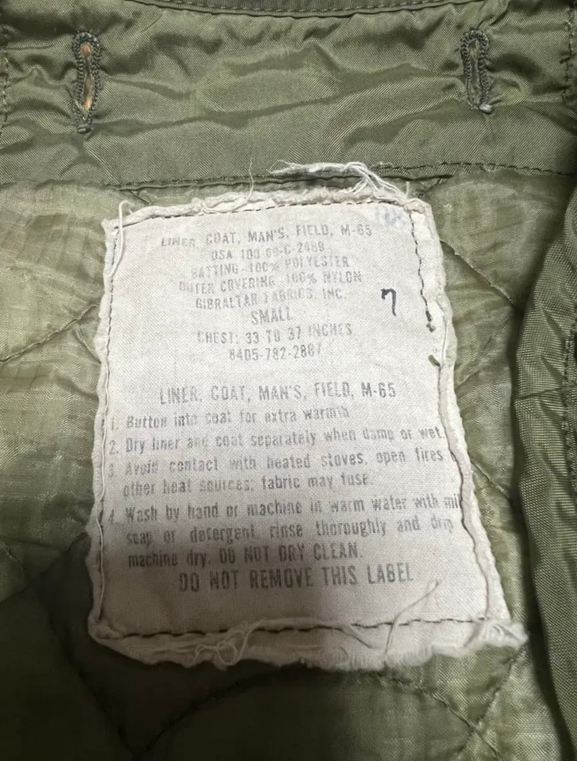 M65 OG 내피 69s small 상품이미지4