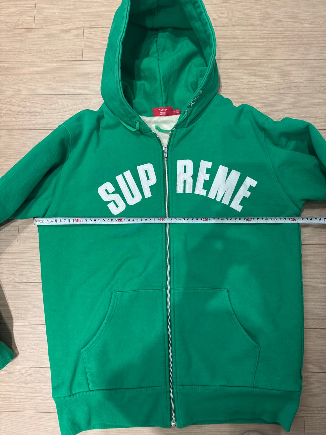 08FW 슈프립 아치로고 써멀 후드 짚업 상품이미지2