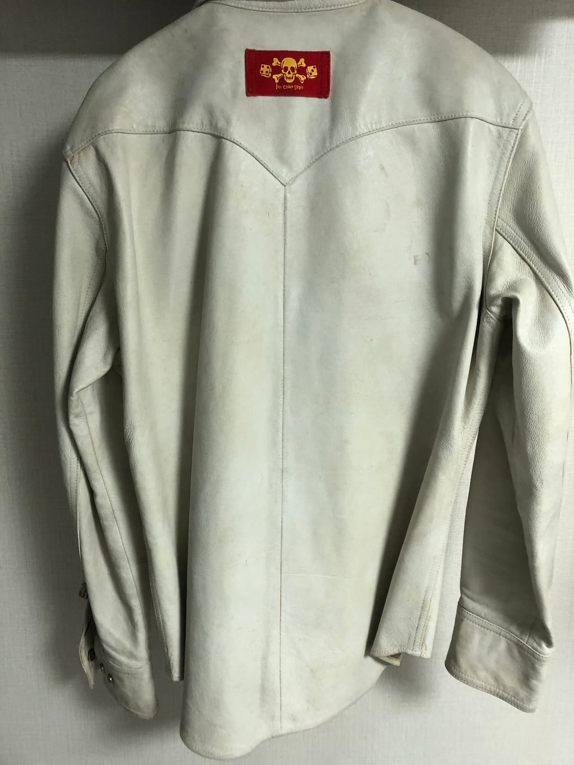 스켈레톤 레더 셔츠 자켓 상품이미지3