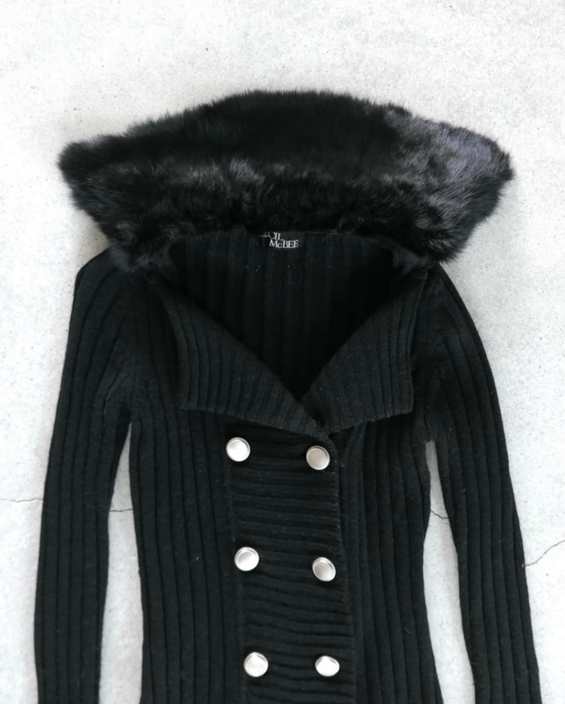 디에이디 투버튼 퍼 가디건 상품이미지4